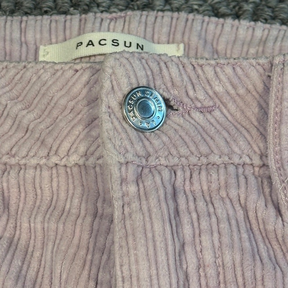 PacSun Lavender Corduroy Pants Women Size 27 Straight Leg High Rise